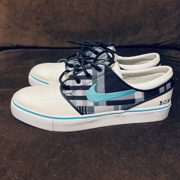 Nike SB Zoom Janoski Nike ID factory custom plaid tiffany blue Mens 8 US 41 EUR - Picture 3 of 10